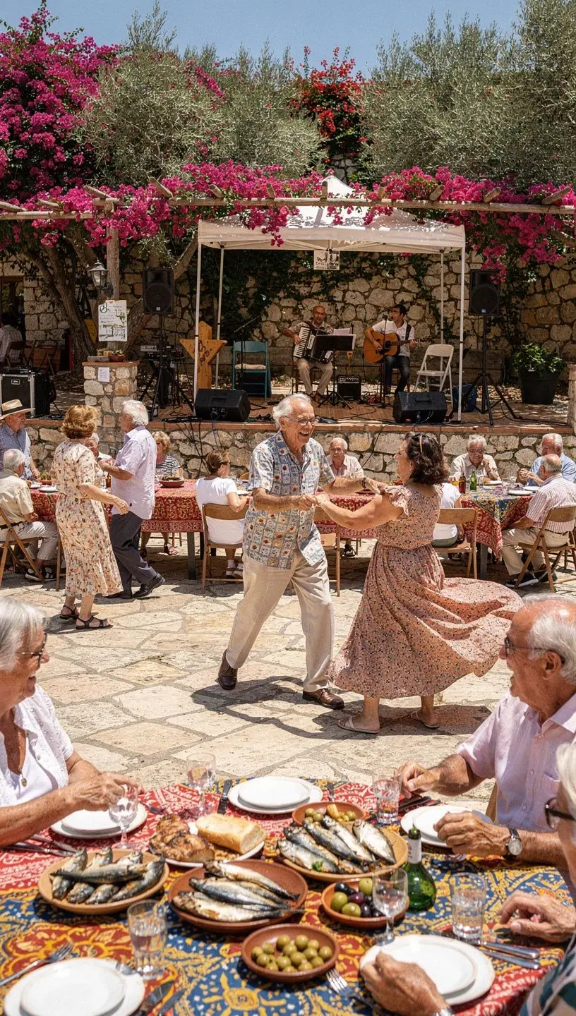 Centro cultural comunitário promovendo eventos para maiores de 45 anos.
