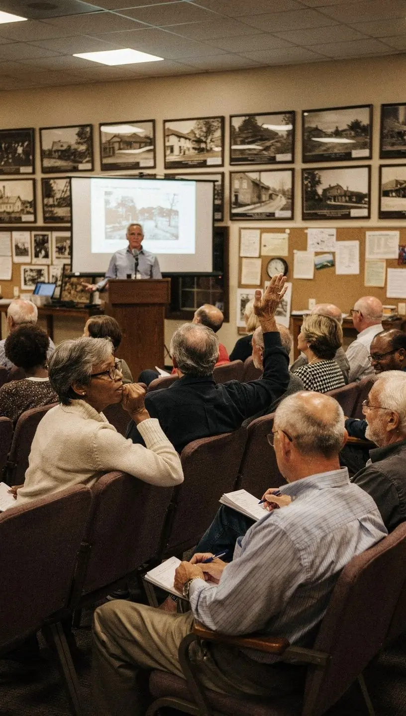 Programas envolventes para adultos mais velhos em centros culturais.